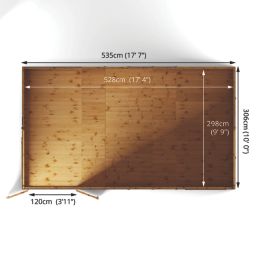 Mercia Modular 17' 6" x 10' (Nominal) Reverse Apex Shiplap T&G Timber Workshop