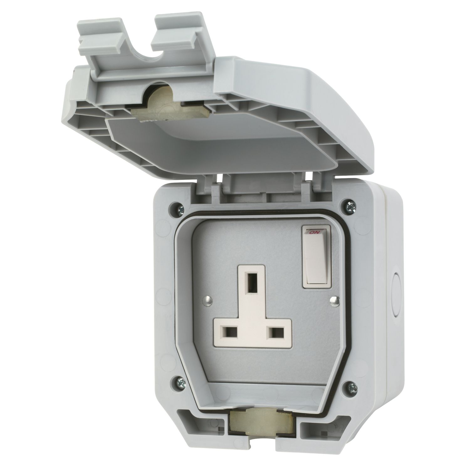 LAP IP66 13A 1-Gang DP Weatherproof Outdoor Switched Socket (30430)