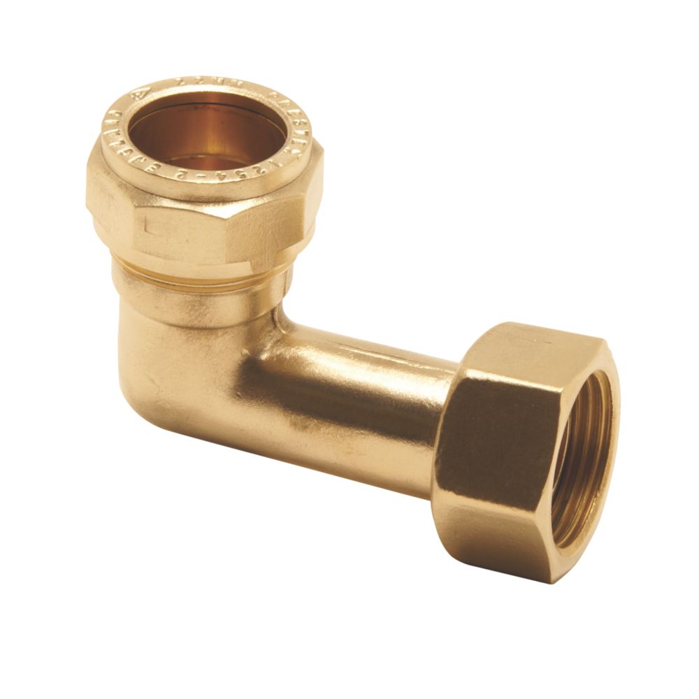 Pegler PX43B Brass Compression Angled Swivel Tap Connector 15mm x 1/2