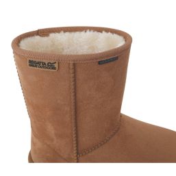 Regatta Risley Mid Size 7 Womens Burnt Tan Waterproof Slip-On Non Safety Work Boots