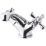 Refurb Swirl Traditional Chrome 104mm Cloakroom Cross Head Mono Basin Mixer Tap  With Clicker Waste