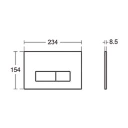 Ideal Standard Oleas P2 Dual-Flush Pneumatic Flushing Plate Chrome