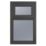 Crystal  Top Opening Obscure Triple-Glazed Casement Anthracite on White uPVC Window 610mm x 965mm
