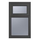 Crystal  Top Opening Obscure Triple-Glazed Casement Anthracite on White uPVC Window 610mm x 965mm