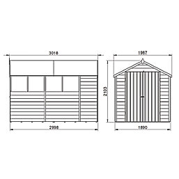 Forest  6' x 10' (Nominal) Apex Overlap Timber Shed