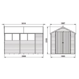Forest  6' x 10' (Nominal) Apex Overlap Timber Shed