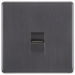 LAP  1-Gang Master Telephone Socket Slate Grey