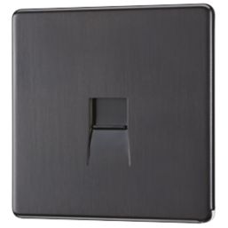 LAP  1-Gang Master Telephone Socket Slate Grey