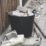 Faithfull  Polyethylene Flex Tub Black 25Ltr