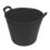 Faithfull  Polyethylene Flex Tub Black 25Ltr