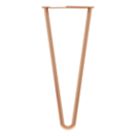 Rothley 2-Pin Hairpin Furniture Leg Polished Copper 350mm