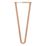 Rothley 2-Pin Hairpin Furniture Leg Polished Copper 350mm