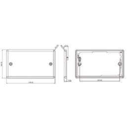 Knightsbridge  2-Gang Blanking Plate Matt Black