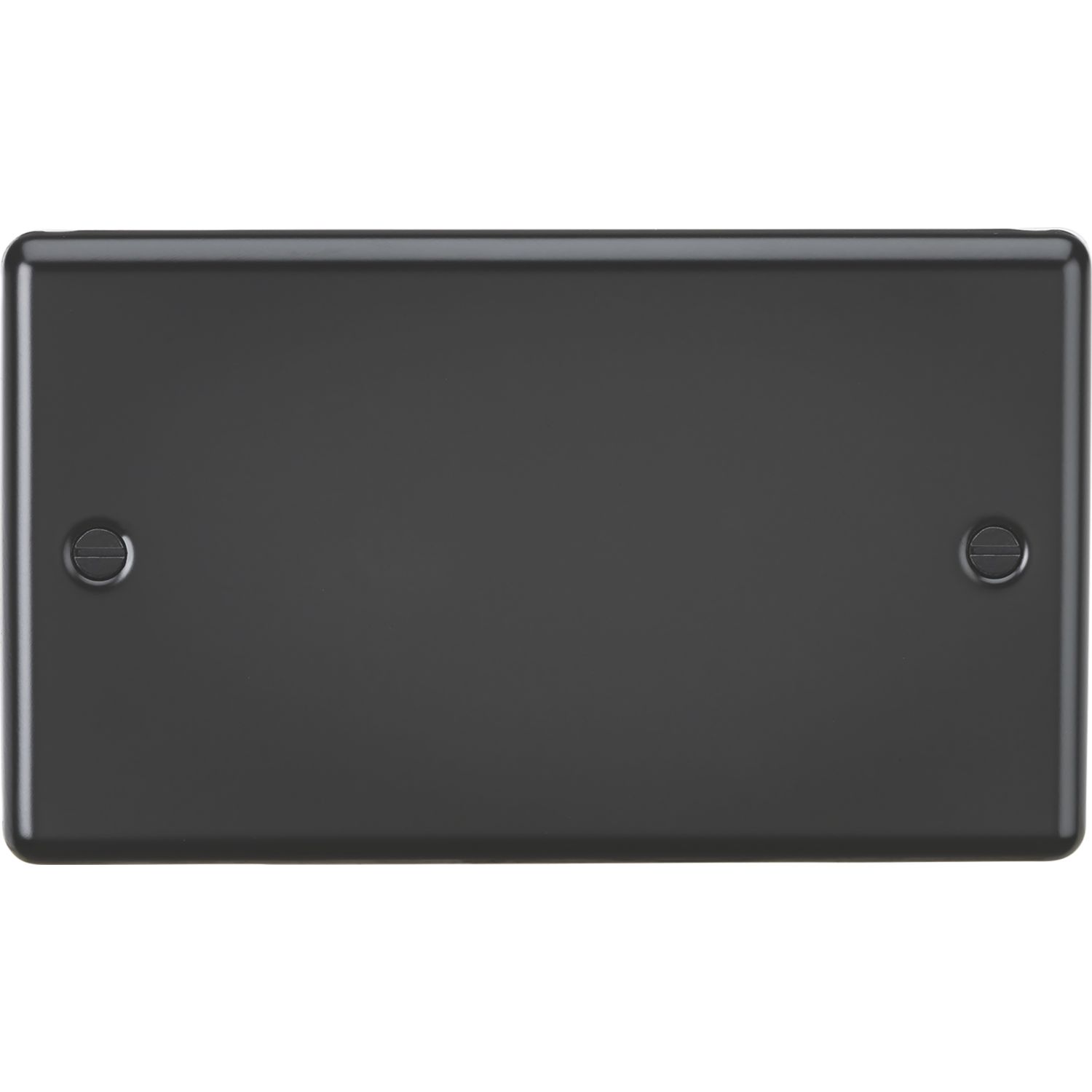 Knightsbridge 2-Gang Blanking Plate Matt Black (304PX)