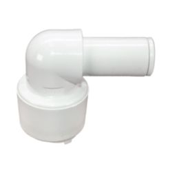 FloPlast FloFit+ Plastic Push-Fit Equal 90° Stem Elbow 22mm