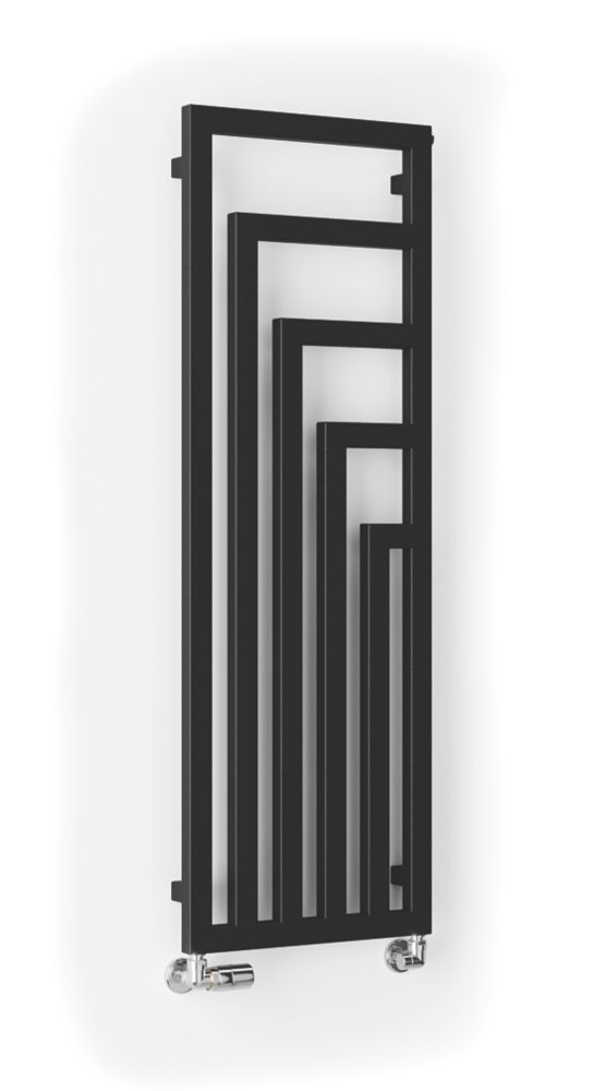 Terma 1300mm x 440mm 1899BTU Black Vertical Designer Radiator