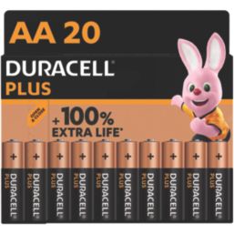 Duracell Plus AA 1.5V Alkaline Batteries 20 Pack
