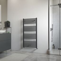 Ximax 1140mm x 600mm 1928BTU Anthracite Flat Designer Towel Radiator