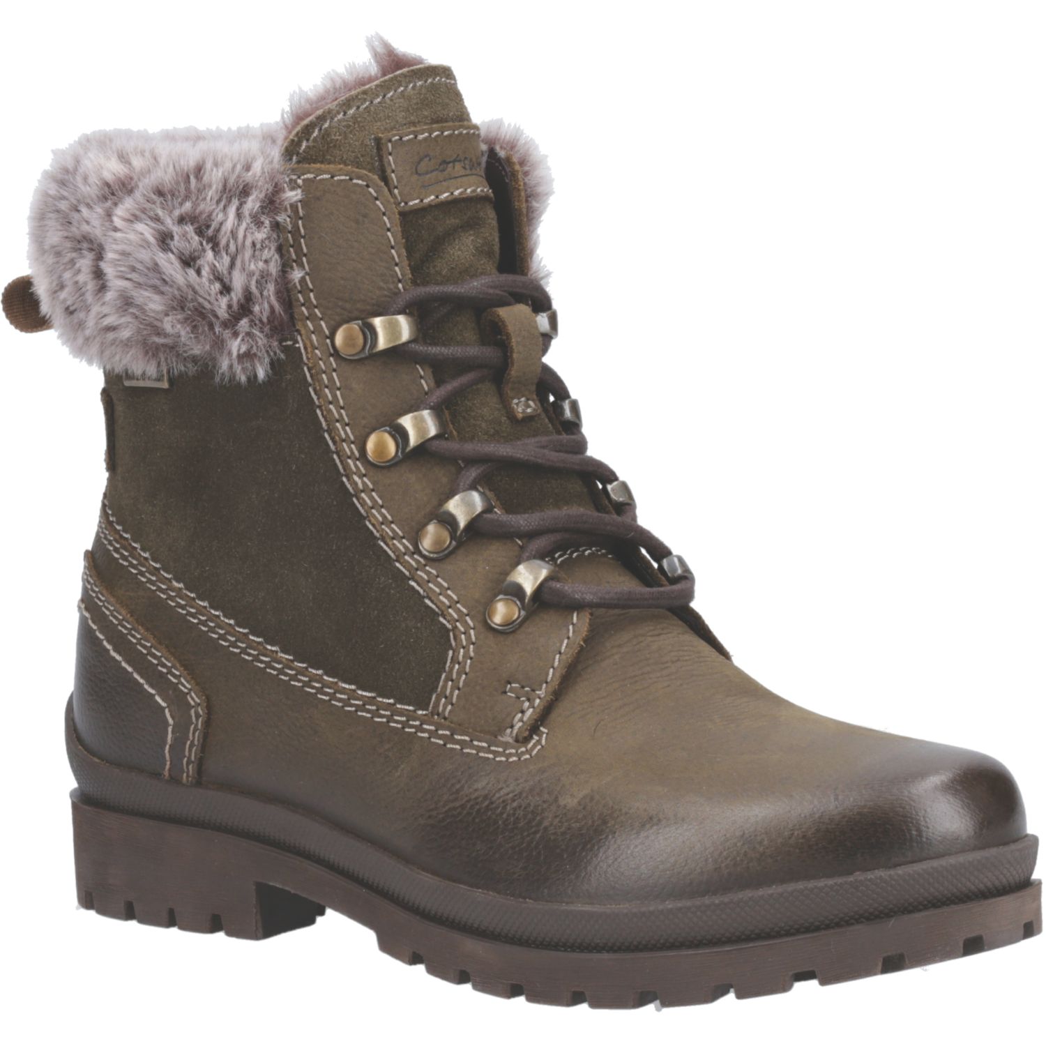 Cotswold Evenlode Size 6 Womens Khaki Waterproof Non Safety Work Boots (304XE)
