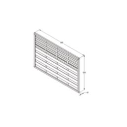 Forest Kyoto  Slatted Top Fence Panels Natural Timber 6' x 4' Pack of 10
