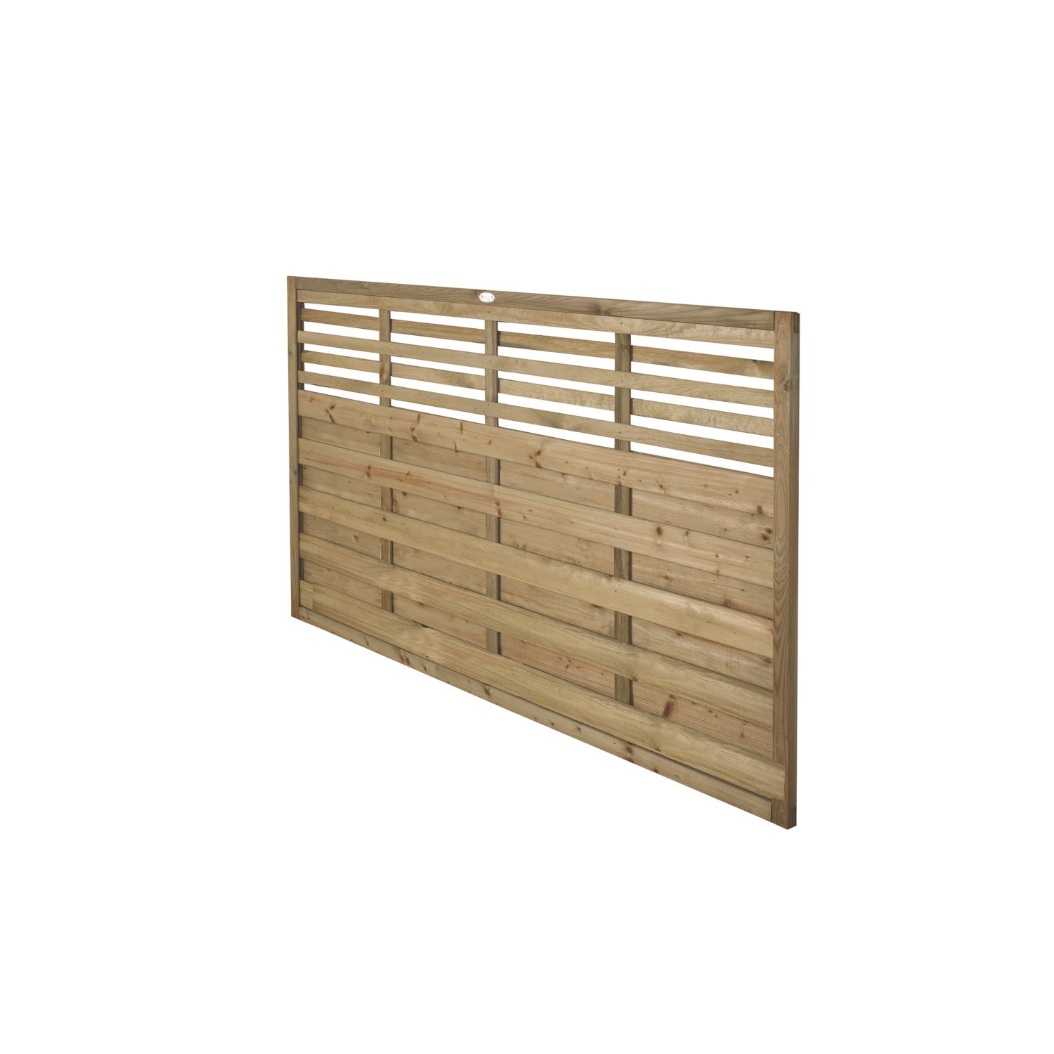 Forest Kyoto Slatted Top Fence Panels Natural Timber 6' x 4' Pack of 10 (3053K)