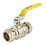Compression Full Bore 22mm Ball Valve with Yellow Handle