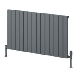 Reina Piatto Single 600mm x 1045mm 2675BTU Anthracite Horizontal Designer Radiator