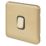 Schneider Electric Lisse Deco 10A 1-Gang 2-Way Retractive Switch Satin Brass with Black Inserts