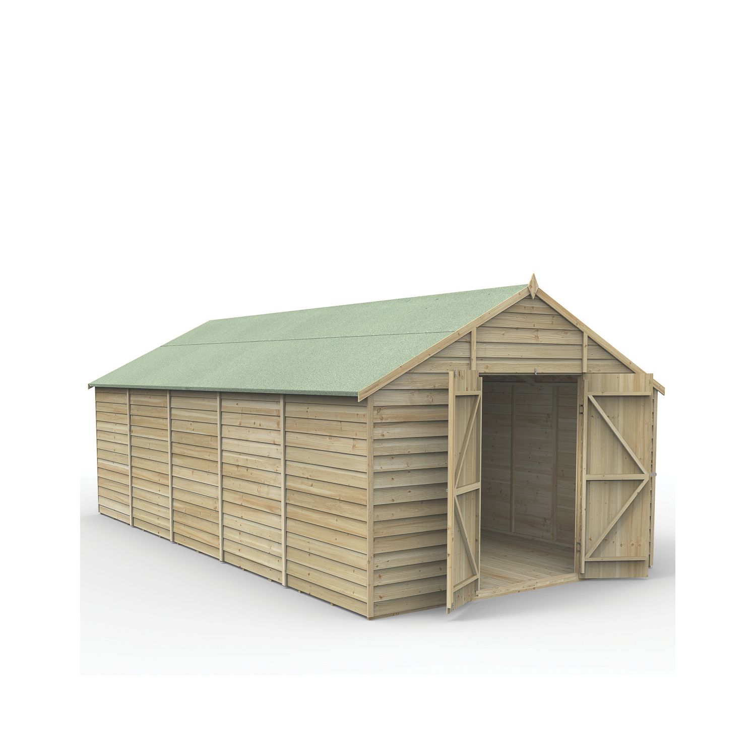 Forest 4Life 10' x 19' 6" (Nominal) Apex Overlap Timber Shed (305FL)