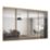 Spacepro Classic 4-Door Sliding Wardrobe Door Kit Oak Frame Mirror Panel 2978mm x 2260mm
