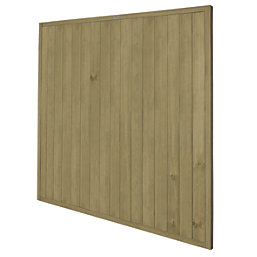 Forest VTGP6PK4HD Vertical Tongue & Groove  Fence Panels Natural Timber 6' x 6' Pack of 4
