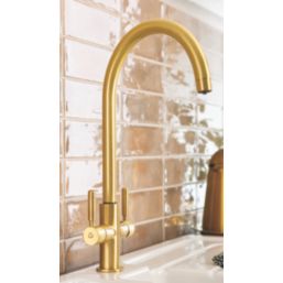 Streame by Abode Hemista 3-in-1 Boiling Mono Mixer Brushed Brass