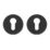 Eclipse  Fire Rated Euro Escutcheon (Pair) Matt Black 52mm