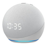 Amazon Echo Dot 4th Gen Smart Assistant with Clock Glacier White