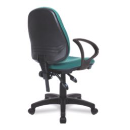 Nautilus Designs Java 200 Medium Back Task/Operator Chair Fixed Arms Green