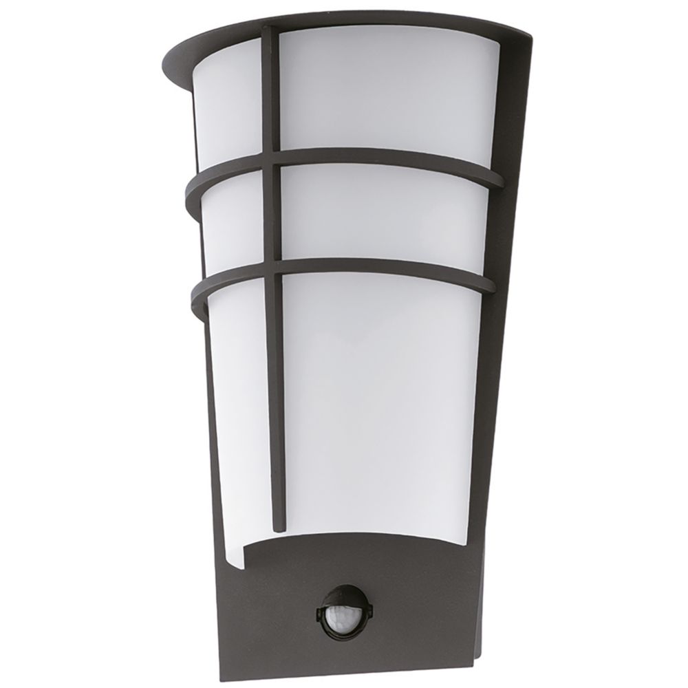 Eglo Breganzo 1 Outdoor LED Wall Light With PIR Sensor Black/White 5W
