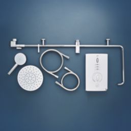 Mira Sport Max Dual with Airboost White/Chrome 10.8kW  Electric Shower