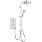 Mira Sport Max Dual with Airboost White/Chrome 10.8kW  Electric Shower