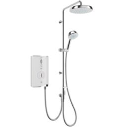 Mira Sport Max Dual with Airboost White/Chrome 10.8kW  Electric Shower