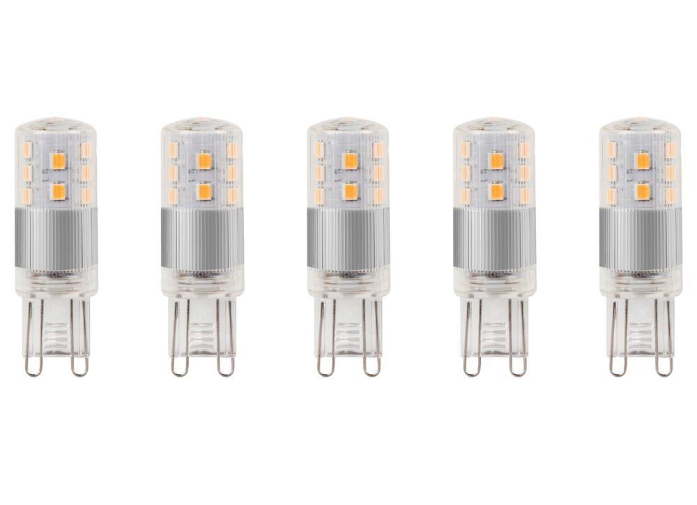 LAP G9 Capsule LED Light Bulb 300lm 2.7W 220-240V 5 Pack - Screwfix