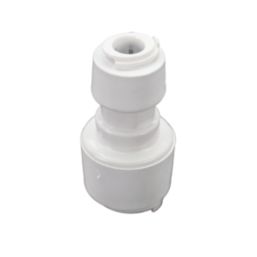 FloPlast FloFit+ Plastic Push-Fit Reducing Coupler 15mm x 10mm
