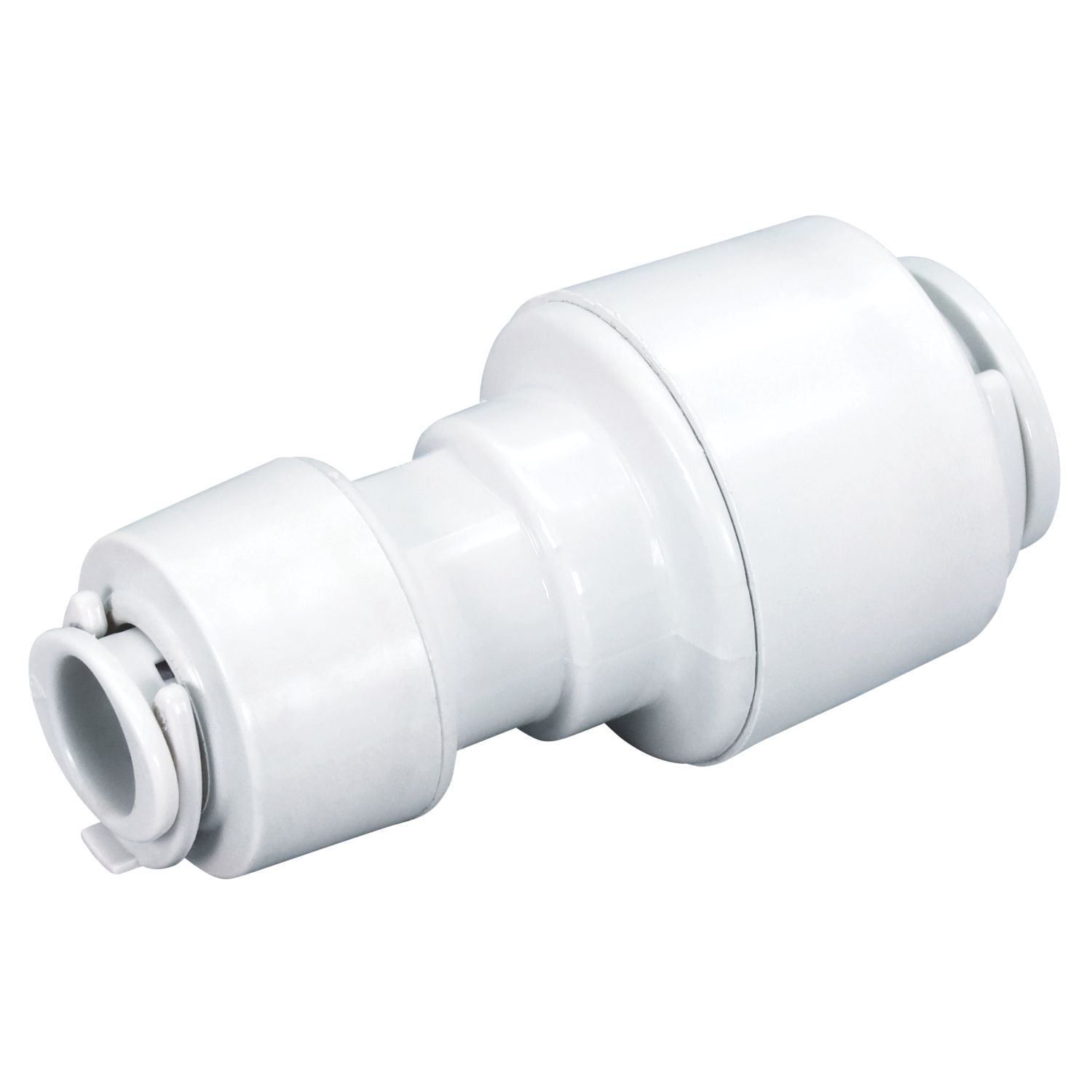 FloPlast FloFit+ Plastic Push-Fit Reducing Coupler 15mm x 10mm (305PY)