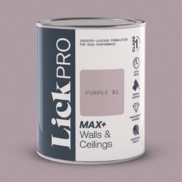 LickPro Max+ 1Ltr Purple 01 Matt Emulsion  Paint