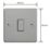 Varilight  10A 1-Gang 2-Way Light Switch  Brushed Steel with Colour-Matched Inserts