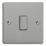 Varilight  10A 1-Gang 2-Way Light Switch  Brushed Steel with Colour-Matched Inserts