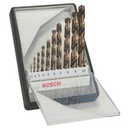 Bosch Robust Line Straight Shank Metal Drill Bits 10 Piece Set Screwfix