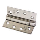 Eclipse  Polished Stainless Steel Ungraded Fire Rated Adjustable Self-Closing Hinges 102mm x 76mm 2 Pack