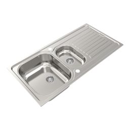 Jabiri 1.5 Bowl  Satin Stainless Steel Sink 1000mm x 500mm