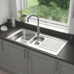 Jabiri 1.5 Bowl  Satin Stainless Steel Sink 1000mm x 500mm