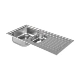 Jabiri 1.5 Bowl  Satin Stainless Steel Sink 1000mm x 500mm